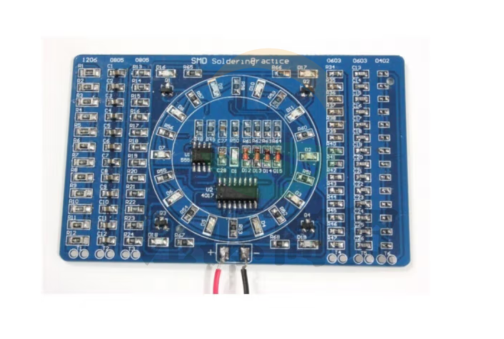 柏木格贴片元件焊接练习板流水灯套件技能训练电子实训制作+电池 套件1