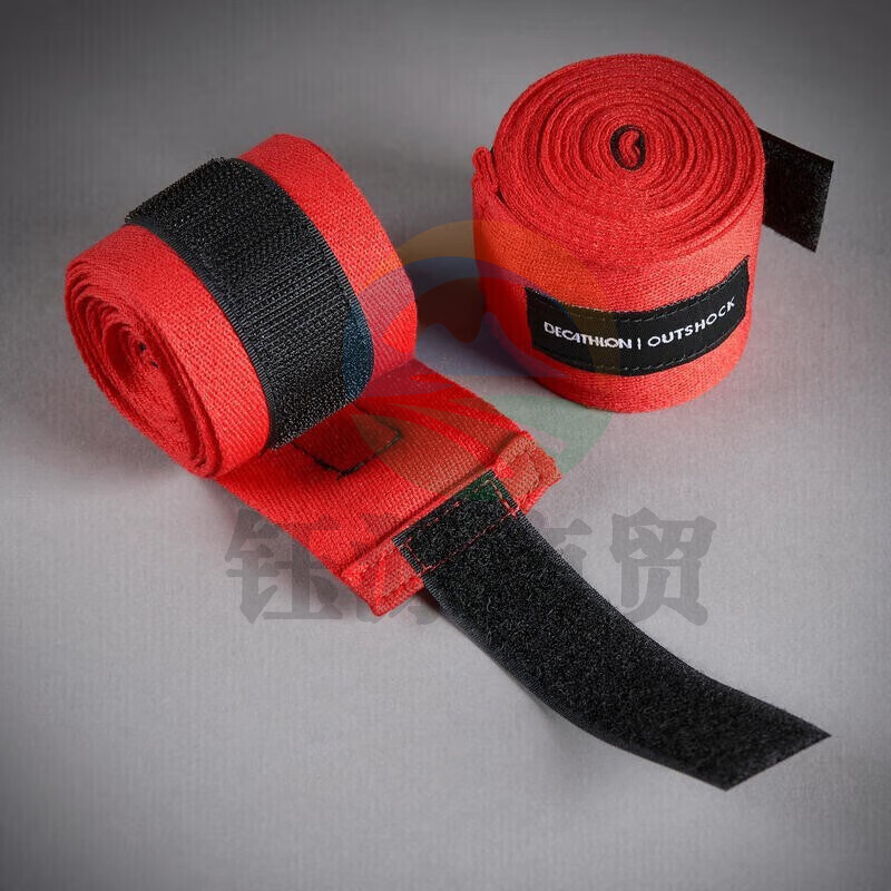 迪卡侬 拳击散打绑手带 弹力绑带粉色2.5米 2941362（根）