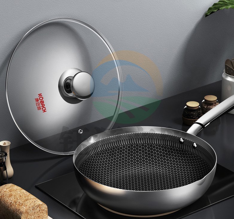 康巴赫 316L不锈钢煎炒锅不粘锅30cm 煤气灶电磁炉通用 JCG30D1