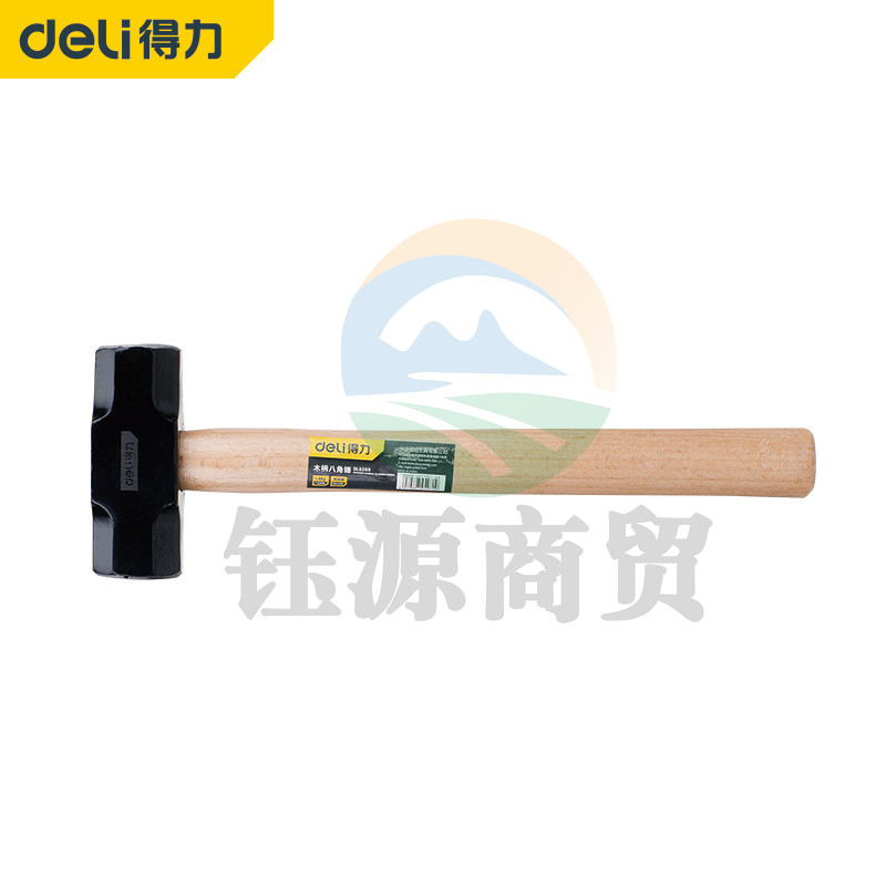 得力DL5203 木柄八角锤3lb