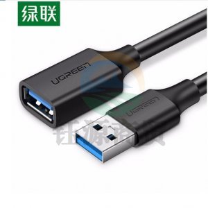 绿联40655 UGREEN US129 USB3.0延长线带屏蔽 公对母加长连接线 1米
