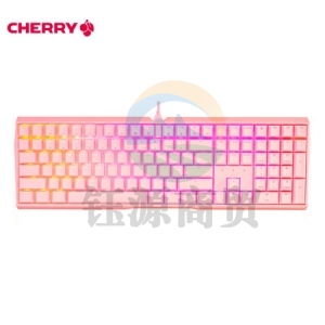 樱桃（Cherry）MX3.0S RGB G80-3874HUAEU-9 机械键盘 有线键盘 无钢板RGB灯效 粉色 黑轴
