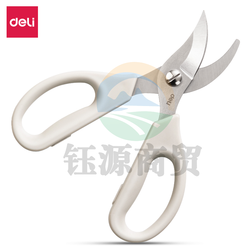 得力77752 花艺剪刀(灰色)(卡)