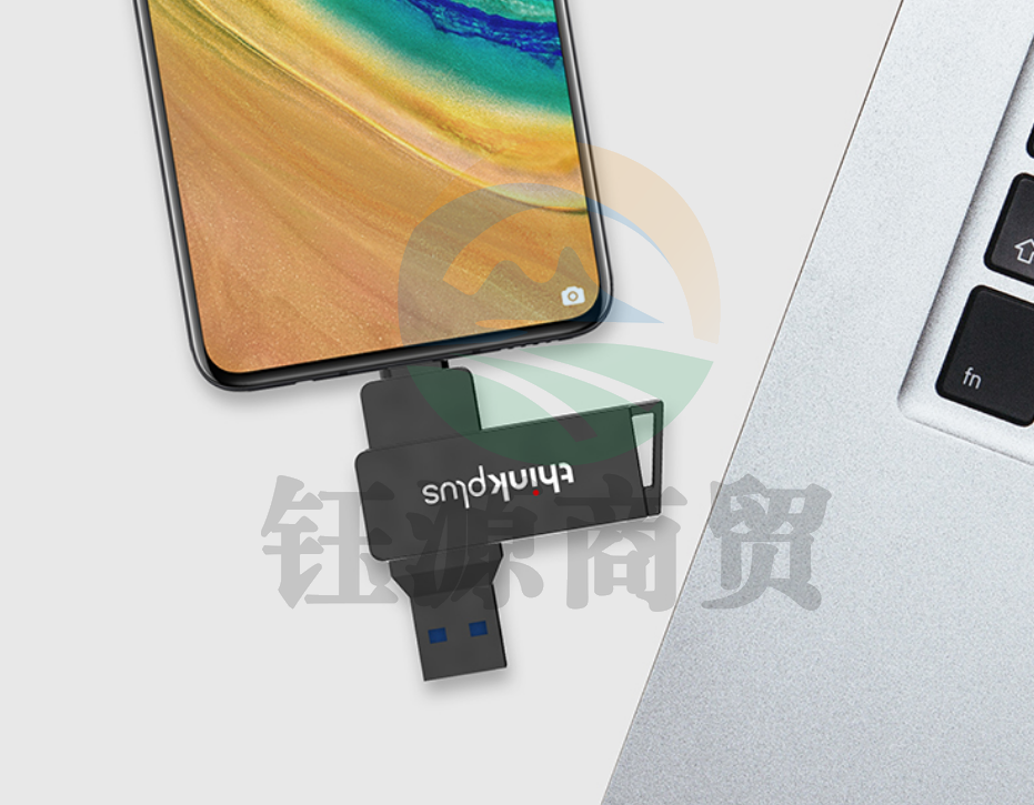 联想thinkplus 256GB USB3.0 Type-C双接口U盘 MU251 手机U盘 360度旋转保护 高效商务办公闪存盘 锖色