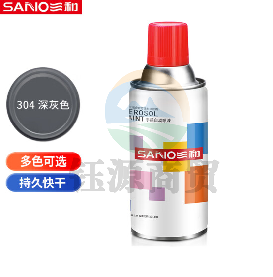 三和(SANVO)J2A304-60-235 普通自喷漆手喷漆 工业防腐金属防锈漆 汽车轮毂改色划痕修复自动喷漆350ML 深灰色