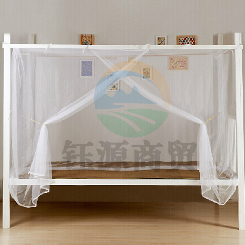 艾薇 蚊帐宿舍床帘 加高加密方顶寝室防尘帘上下铺蚊帐 单人床 90*190*160cm