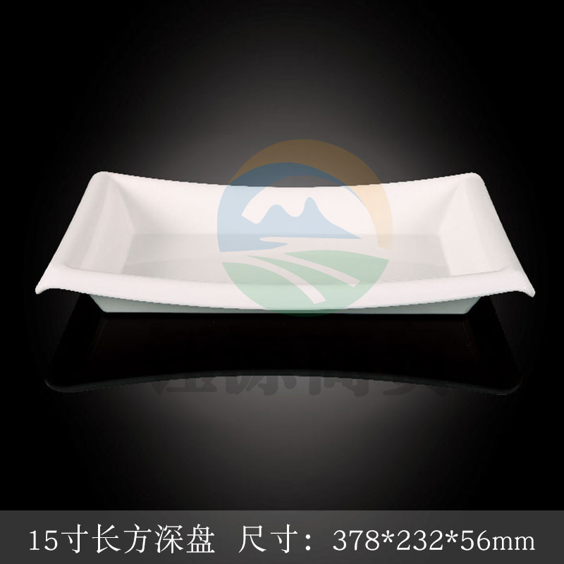台顺密胺餐具4806 15寸长方深盘5个起售