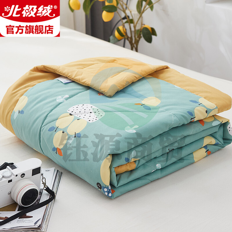 北极绒 被子被芯 空调被水洗棉夏凉被 可水洗夏被夏天薄被子双人床被褥 香梨200*230cm