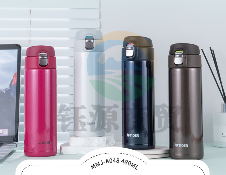 虎牌（TIGER）MMJ-A048轻量弹盖保温杯 玫红色480ml