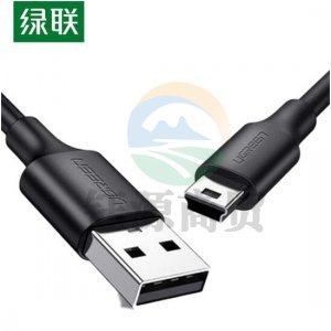 绿联 UGREEN US132 USB2.0转Mini数据线 T型口充电连接线 1米