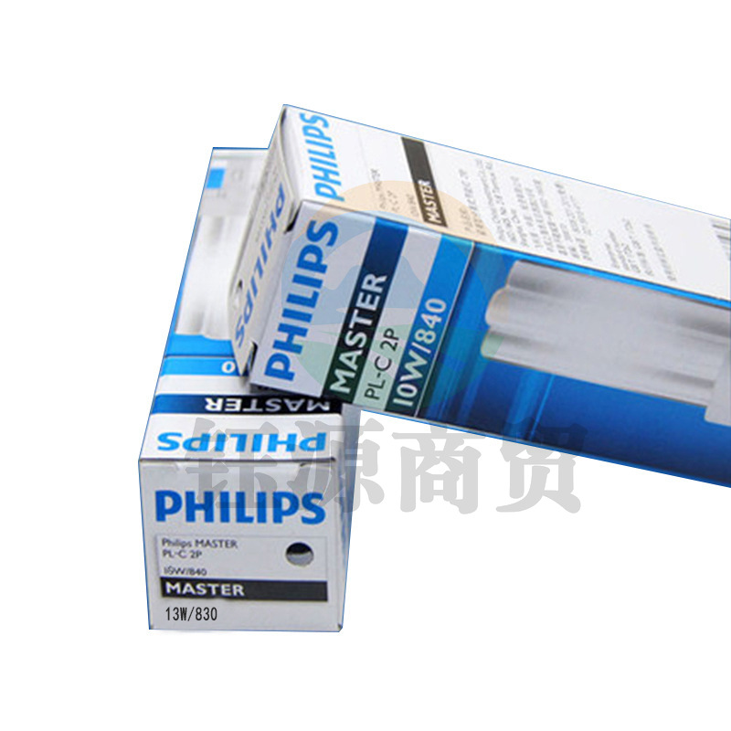 飞利浦 13W 2P 插管PL-C 节能灯管 830暖白光 10根/箱