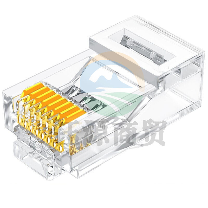 山泽（SAMZHE）SJ-6010六类镀金千兆网络非屏蔽水晶头RJ45网线8P8C连接头Cat6类电脑路由器8芯接头 10个/袋