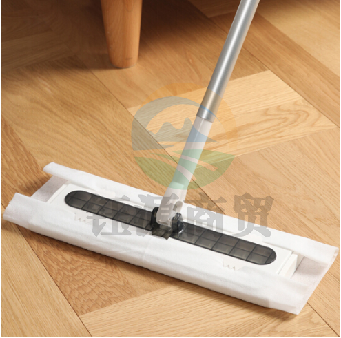 美丽雅 免手洗平板拖把静电除尘木地板墩布拖把尘推地拖吸附抑菌去污干湿两用夹布拖 配除尘纸3片