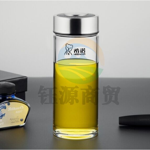 希诺（HEENOOR）XN-6015 280ml玻璃杯单层加厚男女士商务办公泡茶杯耐热便携车载水杯