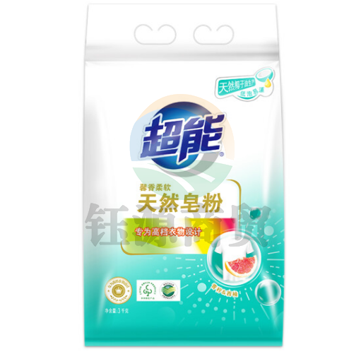 超能 天然皂粉 青柠西柚3kg袋装