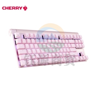 樱桃（CHERRY）MX8.0 G80-3880HYAEU-9粉 机械键盘 有线键盘 87键单色背光 粉色 樱桃红轴