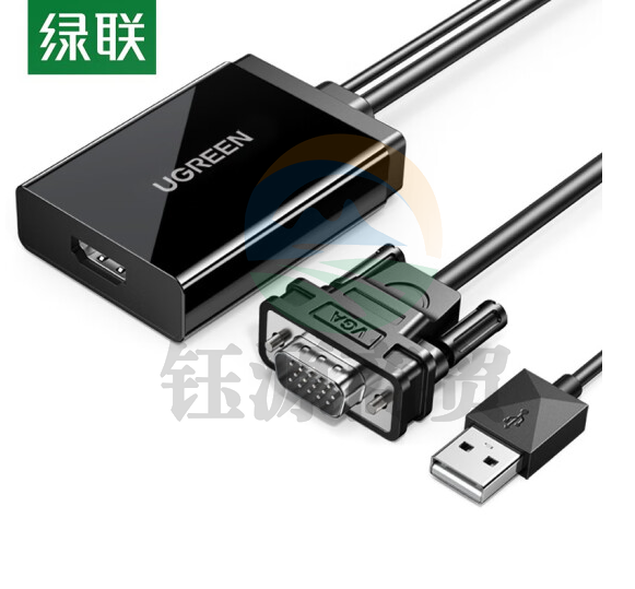 绿联40213 VGA转HDMI线转换器带音频 高清视频转接头 连接显示器投影MM106