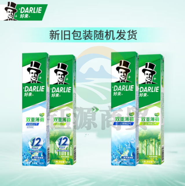DARLIE 好来(原黑人)双重薄荷 (海洋调清新) 160g 牙膏 防蛀 清新口气