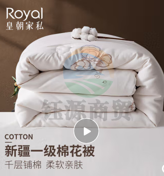 皇朝家私 被子被芯 A级新疆棉被100%全棉花被棉絮冬天加厚冬被棉胎 白色-7斤 200*230cm