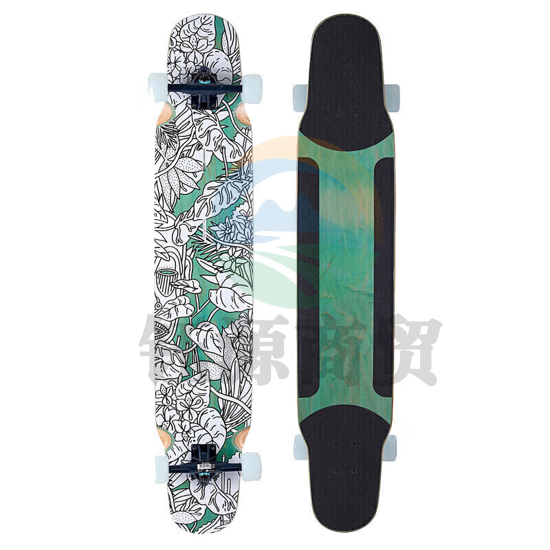 迪卡侬 滑板 长板专业板OXELOSK简雅绘叶（经典枫木舞板）2923060