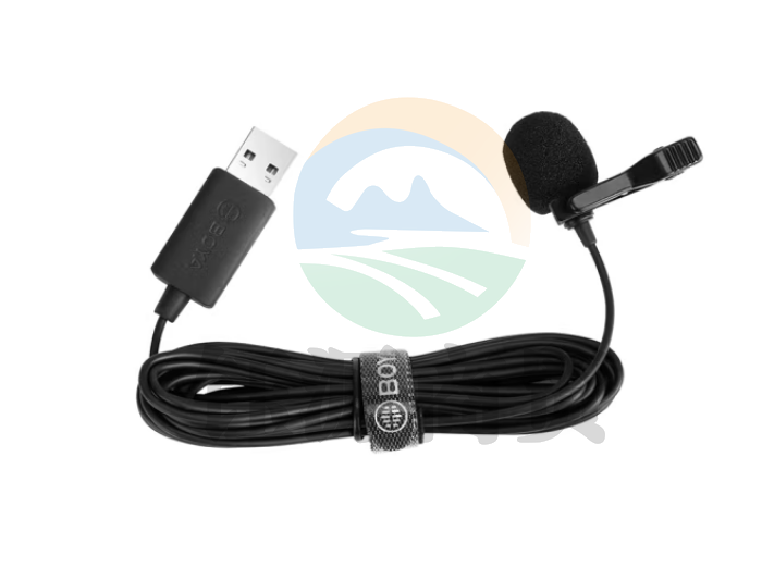 BOYA博雅 麦克风 BY-LM40电脑usb接口全向型领夹麦克风 笔记本台式电脑直播视频配音网课录制收录音话筒 4米