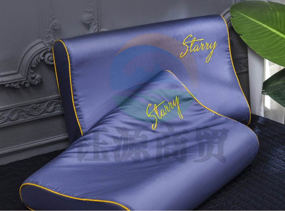 雅鹿·自由自在 60支纯棉长绒棉乳胶枕套 40*60cm宾利蓝（只）