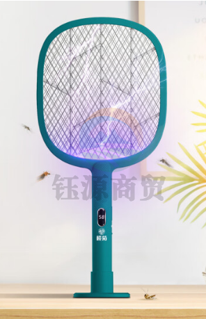 榄菊 电蚊拍充电式 紫光带底座
