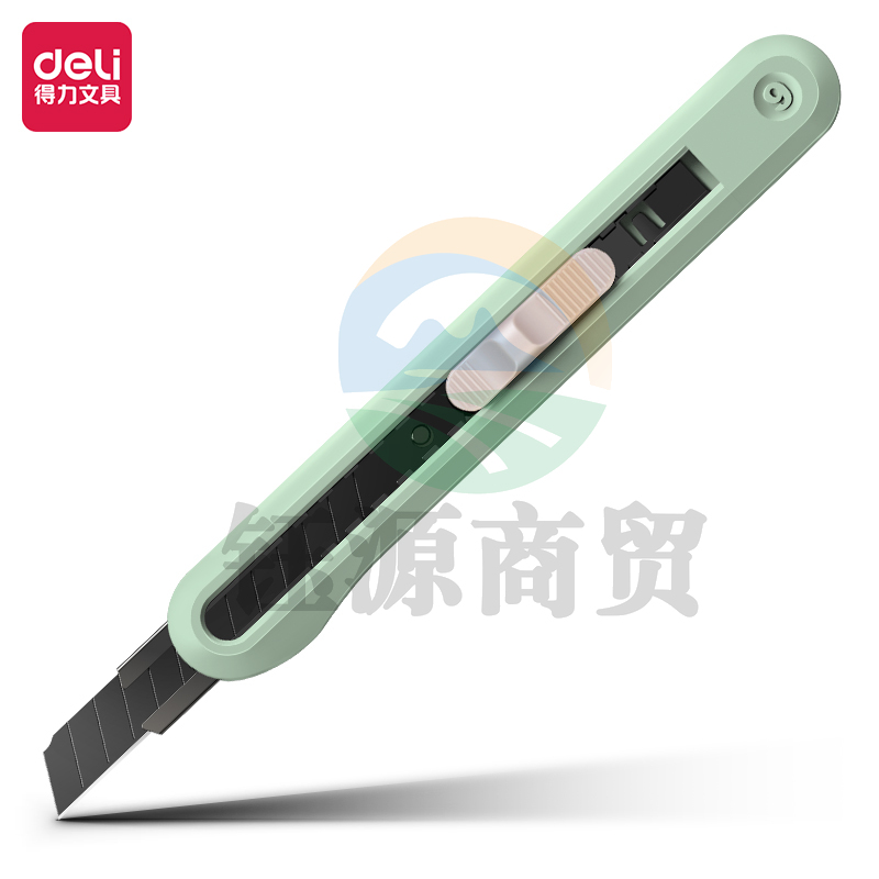 得力（deli）纽赛NS063-SD小号美工刀 尾部自带折刀器 绿色
