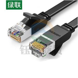 绿联 UGREEN NW101 六类网线 全铜八芯双绞千兆高速网络跳线 家装监控成品网络宽带连接线 5米 扁线