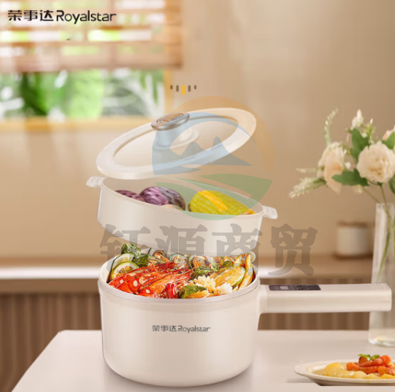 荣事达（Royalstar）电煮锅 家用多功能学生宿舍泡面电火锅蒸煮煎炒锅电热锅小电锅电炒锅 触控+蒸笼 DZG20K3