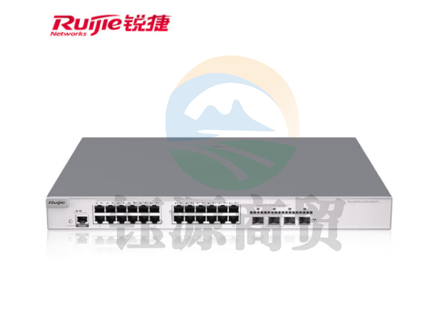 锐捷（Ruijie）24口千兆三层网管PoE交换机 万兆上行 RG-S2910V2-24GT4XS-P-L 单端口支持30W POE功率370W