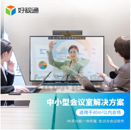 好视通中小型会议室标准集成解决方案（10用户会议软件+一体化会议终端PX800+配件）适用10-40平会议室
