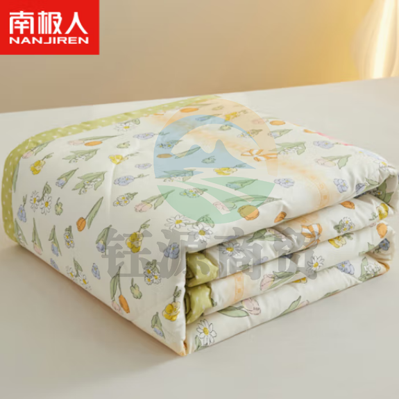 南极人 被子被芯1斤 空调被夏凉被薄盖被 单人水洗棉纤维填充 花海150*200cm