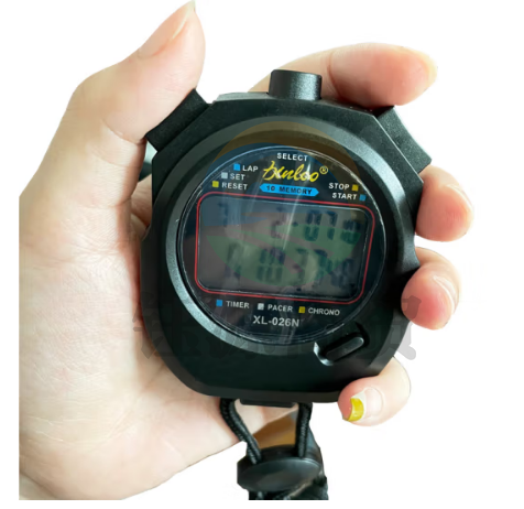 先锋连 运动裁判秒表计时器体育田径跑步运动健身多功能记忆游泳防水比赛计时器电子秒表 两排10道