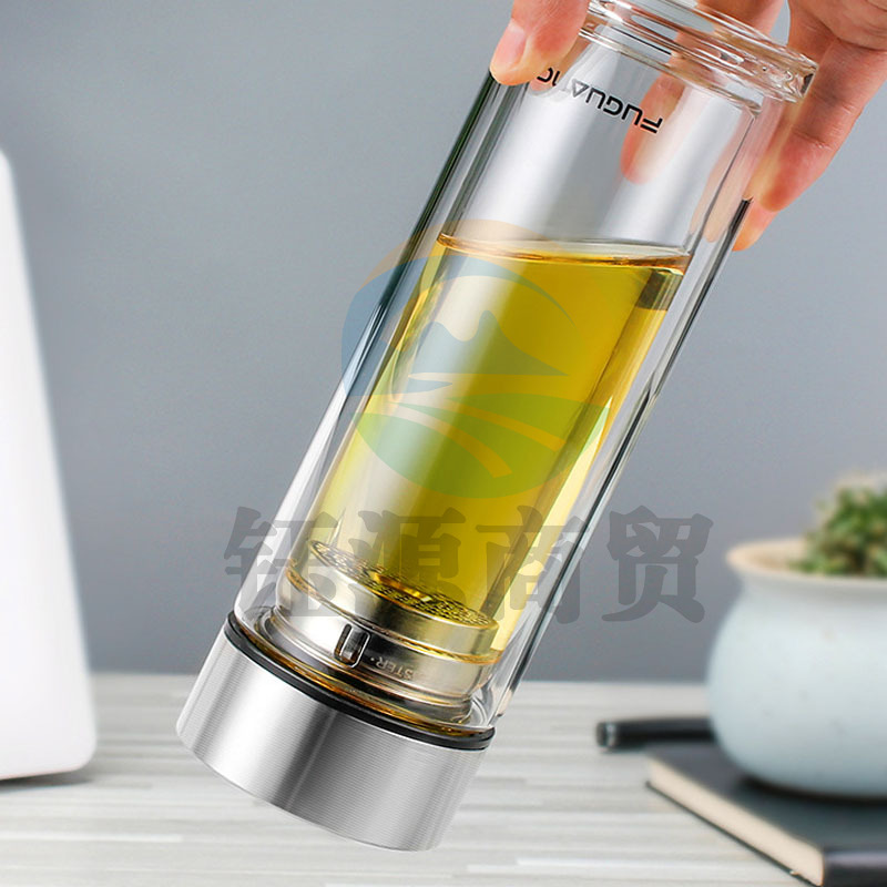 富光 418ml红森林玻璃杯 高硼硅玻璃不带茶隔 单层平角418ml