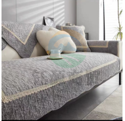 全棉防滑沙发垫沙发巾套罩盖布巾棉双灰70*70cm