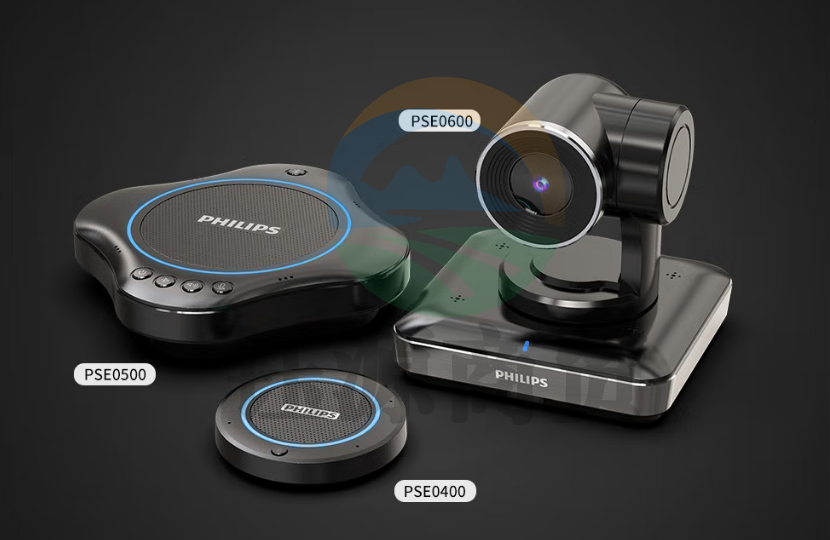 飞利浦（PHILIPS）PSE0600+PSE0500+PSE0400视频会议套装 适用50㎡内 2K视频会议摄像头+5米拾音半径全向麦克风+扩展拾音麦