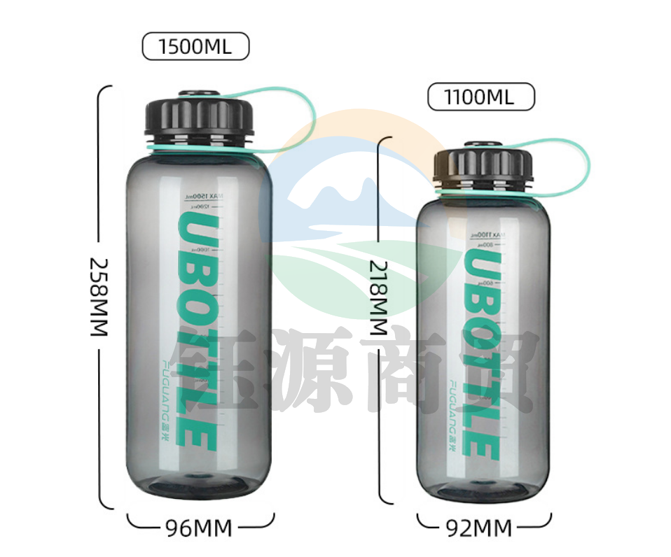 富光 FG0358-1100清闪水杯 塑料水壶 透明1100ml