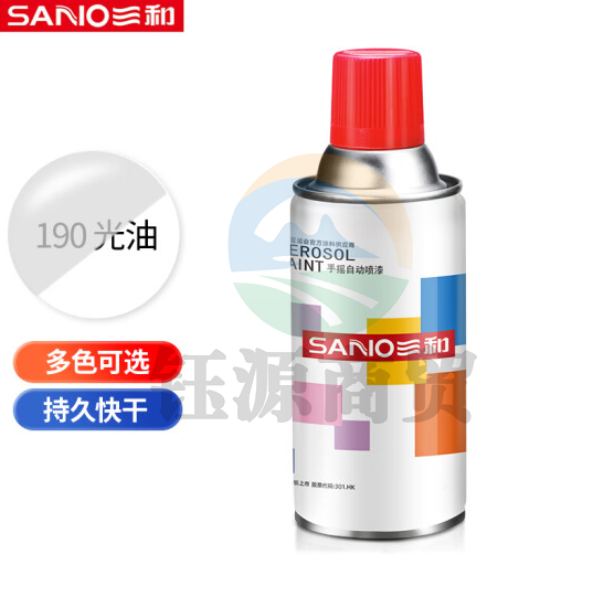 三和(SANVO)J2A190-60-235 普通自喷漆手喷漆 工业防腐金属防锈漆 汽车轮毂改色划痕修复自动喷漆350ML 光油