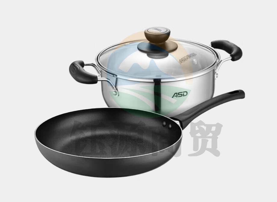 爱仕达（ASD）PH02B4TG-B聚味系列锅具两件套 煎锅汤锅