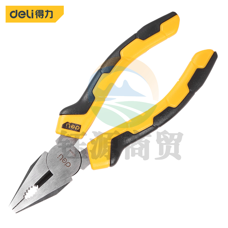 得力(deli)钢丝钳6寸高碳钢钢丝钳老虎钳 DL0001