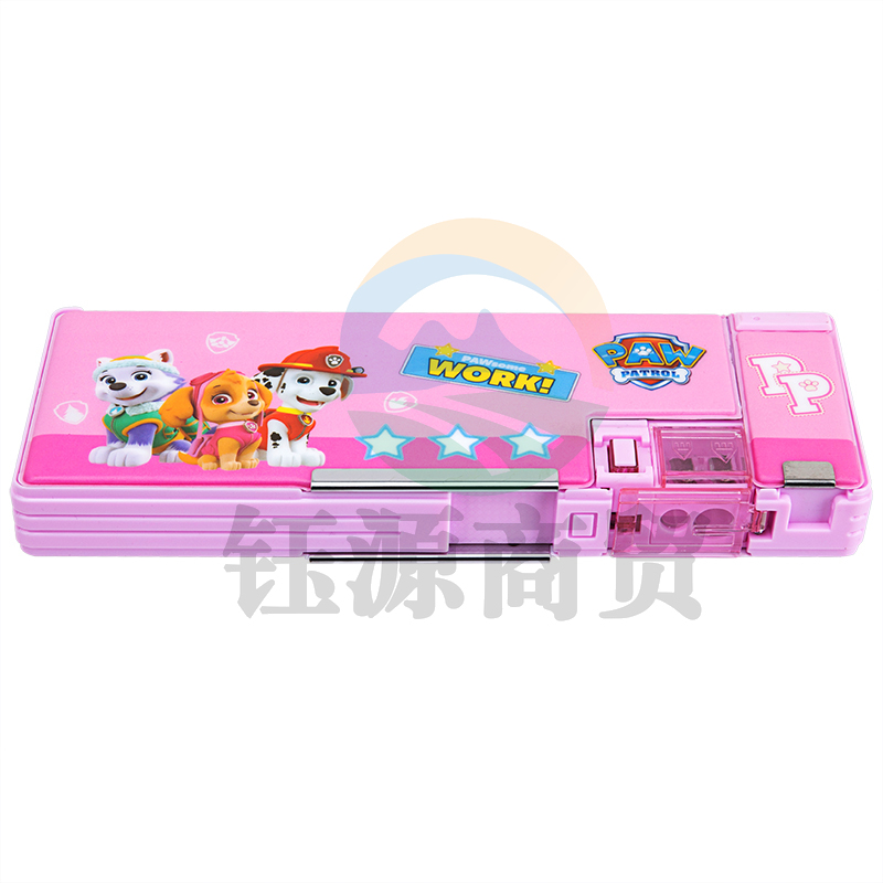 得力70869汪汪队立大功卡通主题文具盒(粉色)