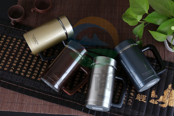 富光 FGL3425-480欣瑞3型真空办公杯 带手柄水杯 紫红色480ml