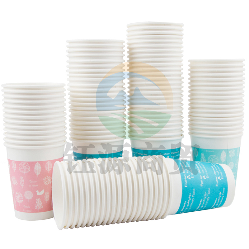 得力9561纸杯(蓝)(100个/袋)250ml240g五星纸+18gPE膜