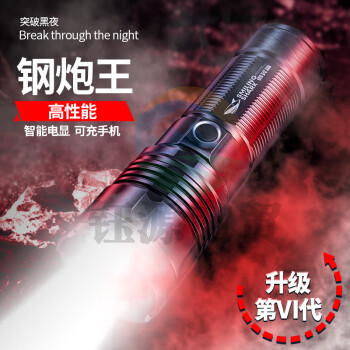 微笑鲨802 白激光超亮手电筒强光充电军户外专用超长续航远射led应急