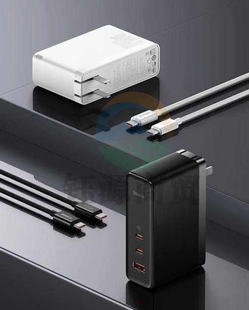 倍思140W氮化镓充电器 兼容PD100W/65W三口快充头 适用手机苹果Macbook华为联想笔记本电脑 CCGAN140CC黑