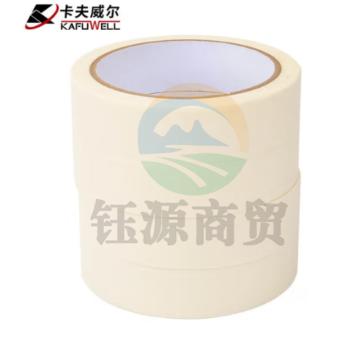 卡夫威尔 美纹纸胶带 皱纹纸装修贴膜喷涂遮蔽带无痕纸胶布24mm*18.3m12卷装 TE3581