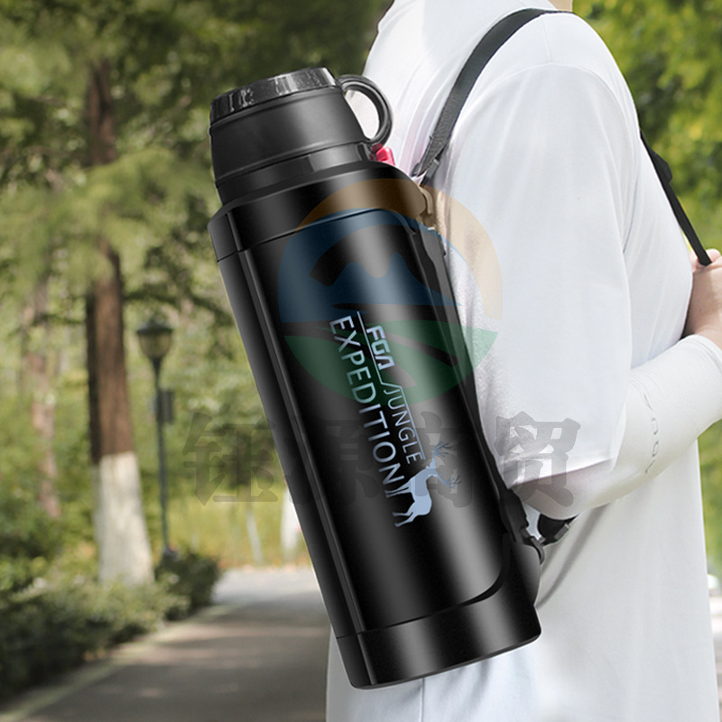 富光 FAZ200071200大容量不锈钢水壶 月光蓝1200ml