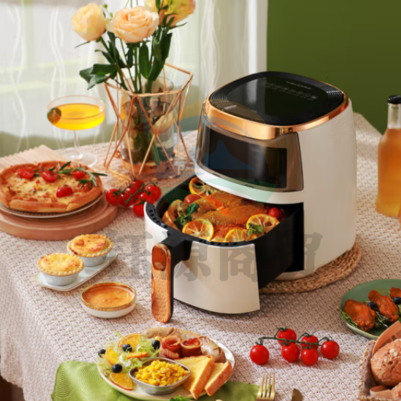 荣事达（Royalstar）空气炸锅4.5L家用大容量可视窗口微电脑大屏触控多功能无油烟微蒸嫩烤薯条机RS-AF1255D