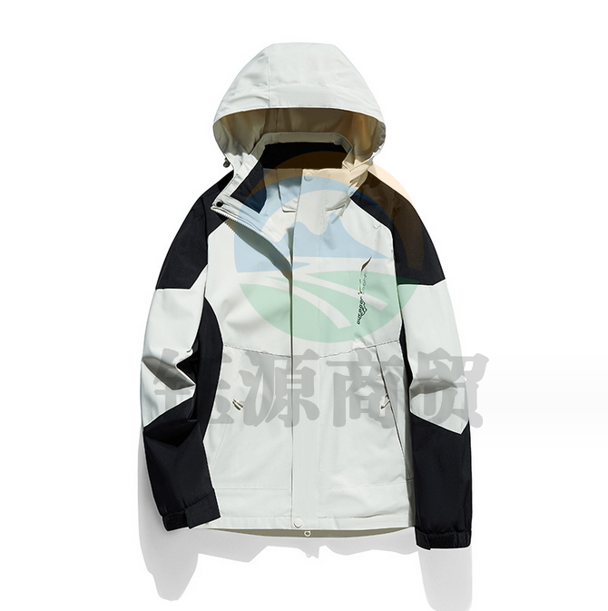 户外单层冲锋衣单层男女连帽开衫拼色时尚休闲外套男女旅行登山服